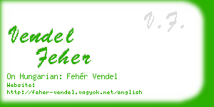 vendel feher business card