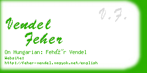 vendel feher business card